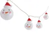 Guirlande lumineuse LED bonhomme de neige 20 leds 1m à piles 5m blanc chaud rgb Noël