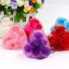 (6pcs = uma caixa) Mix de alta qualidade Cores Heart-Shaped Rose Soap Flor Para Presente LX1154 Romantic Bath Soap dos Namorados