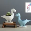 Dinozaur soczysty garnek ceramiczny ogrodnictwo kreatywny doniczka szkliwa kreskówka zwierzę prezent blat ornament domu ogród wystrój