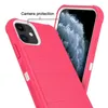 3 Katmanlı Rugged Kılıf Apple iPhone 11/11 için Pro / 11 Max / iPhone12 / 12 Pro Max 3in1 TPU TPE PC Kılıfları Ön Plastik Darbeye Kapak