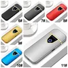 USB Charging Lighters Touch Screen Sense Windproof Cigarette Lighter Double Side Fire Electronic Lighter Portable Metal Lighters B5219926