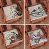 Personnalisé Vintage fleur oiseaux cheval grue canapé salle à manger chaise coussin siège coussin lin maison bureau chinois fauteuil assis tapis