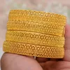24k Dubai Gouden Armbanden voor Vrouwen Gouden Dubai Bruid Bruiloft Ethiopische Armband Afrika Bangle Arabische Sieraden Gouden Charme kinderarmband6679695