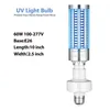 最新の60W UV殺菌ランプLED UVC消毒点灯電球E27 7200LMオゾンリモコンタイマー30分1時間