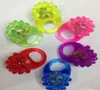 Flashing Bubble Ring Rave Party Blinking Soft Jelly Glow Hot Selling!Cool Led Light Up 150PCS