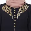 Vente en gros-Robe femmes dubaï Abaya Robe noire à manches longues Cardigan caftan Design élégant robes Maxi vêtements