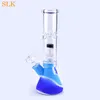 Narghilè all'ingrosso Nuove piattaforme petrolifere Bong in vetro Grande pipa ad acqua in silicone Vaso Perc Percolatore Pipa 14mm Giunto Bong spesso becher