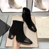 حار وصول بيع جديد للمرأة الكلاسيكية الأحذية عالية الكعب الكاحل قصيرة الجوارب السيدات فارس الجلد المدبوغ أحذية جلدية الشتاء
