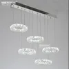 Good Quality Chrome Crystal Chandelier LED Diamond Ring Lamp Circle Stainless Steel Hanging Lamp Led Pendant Fixtures Lighting LED Lustres