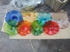 Round Colored Hand Blown Glass Plates for Wall Lamp Hotel Decor 100% Mouth Blow Handcrafts Hanging Lighting Fixture