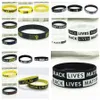 Black Lives Matéria Pulseira de Silicone Eu não posso respirar Silicone de silicone preto pulseira pulseira para homens mulheres festa favor 19styles rra3133