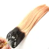 Extensão do cabelo humano do laço do laço do anel micro 100 Gram Micro Bead Extensões do cabelo do loop