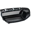 Topkwaliteit 1 stks Black Front Racing Grill Grilles Vervanging Zilveren ABS Auto Nier Grills voor een klasse W176