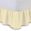 el Elastic Bed Skirt 6 Colors Suede Fabric for KingQueen Size Dust Ruffle pastoral Style Fit bedspread209p