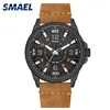 Smael montre décontractée pour hommes Relojes Hombre Top marque SL-9102 montre hommes Simple montres à Quartz avec cuir relogio masculino225D