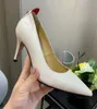 Brand New Womens Pompy Nit High Heels 7 CM Wedding Party Dress Cow Skórzane Palec Original Box Buty Rozmiar 34-40