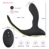 Prostata Massage Perineum Stimulering Butt Plug With Scrotum Ring Wireless Remote Anal Vibrator Sexleksaker för män Penis Training