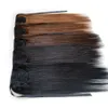 Cabelo Humano Brasileiro Remy Rabo extensões de linha reta de 14" a 26" Ponytails Com grampo em extensões do cabelo humano Atacado preço de fábrica