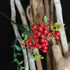 10 pçs / lote plantas artificiais espuma de frutas baga de Natal ramo de flores falsas para acessórios de decoração para casa segurando flores