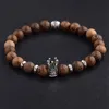 Amader Hot Mannen Natuurlijke Houten Kralen Cross Armbanden Onyx Meditatie Gebed Bead Armband Dames Houten Yoga Sieraden Homme