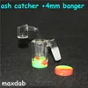 hookahs 45 90 Degree Bowls With 14mm quartz banger Bubbler Glass Perc Ash Catcher Bong Silicone Container for Dab Rig Bongs