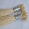 Double drawn blonde Color 613 Fan tip Hair Extensions Remy Hair Straight wave 1g per piece 200g per lot DHL9768866