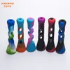 Silicone Hand Pipe with Glass Tube Inside 83mm Length Smoking Herb Tabacco Portable Mini Oil Burner Pipe 545