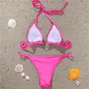 Kvinnor Sommar Diamond-Borded Bashuit Top Bra Tank Vest Bras + Shorts Briefs 2 Piece Bikini Set Strand Badkläder Simning Bad set LY703