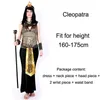 Halloween kostymer Ancient Egypt Egyptian Faraoh King Empress Cleopatra Queen Costume Cosplay Kläder för män Kvinnor Rollspel