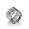 New 316L albero in acciaio inox anelli di vita per le donne trifoglio anelli modello anelli anelli ragazza partito di lusso / gioielli da sposa