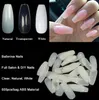 600 pcs / saco Bailarina Nail Art Dicas Transparente / Natural Falso Caixão Prego Dicas de Arte Forma Plana Capa Completa Manicure Dicas Falas