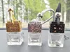 NOVITÀ Bottiglia di profumo a cubo Profumo da appendere per auto Ornamento retrovisore Deodorante per oli essenziali Diffusore Fragranza Bottiglia di vetro vuota