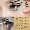 10pcs Eyeliner Schablone Cat Eye Eye Fisch Schwanz Doppelflügel Eyeliner Schablonenmodelle Vorlage Forming -Werkzeuge Augenbrauen Vorlagenkarte DIY2980781