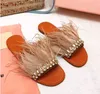 Горячая распродажа-серый розовый мех женщина тапочки квартиры натуральные кожаные летние сандалии сладкий дизайнер женские тапочки гладиаторы