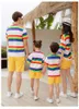 2024 New arrival Family Matching Outfits summer t shirts Comfortable Colorful and Yellow''gg''Z28A