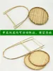 Handgjorda bambu vävning Matförvaring Korgar Hem Dekorera skrivbordskorg för kök avtagbart brödfrukt arrangörsfall