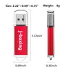 Bulk Red 20pcs rettangolo USB Flash Drive 256MB Flash Pen Drive ad alta velocità del pollice del bastone di memoria di archiviazione per computer portatile Macbook Tablet