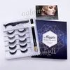 Makeup 3D False Eyelashes & Liquid Eyeliner & Tweezers Set Magic Eyeliner 5 Pairs Eyelash Reusable Waterproof No Glue Needed Make Up Tools