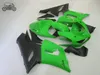 Motorcykel Fairing Kit för Kawasaki Ninja ZX-6R 636 05 06 Gröna Black Road Racing Fairings Set ZX6R 2005 2006 Kroppsarbete