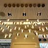 LED Crystal Glass Ball Pendant lamps Meteor Rain Ceiling Light Meteoric Shower Stair Bar Droplight Chandelier Lighting