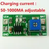 Freeshipping 10x 50-1000MA Adjustable 3.7V 4.2V Li-Po li-ion Rechargeable Charger Module Board for 18650 14500 100-2700mAh Lithium Battery