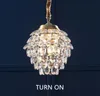 Koppar kristall hänge lampor matbord hängande lampa nordisk guld industriell retro bar ljus vardagsrum sovrum hänge lampa myy
