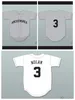 Custom Spike Nolan 3 Hackensack Bulls Grå Vit Baseball Jerseys Män Kvinnor Ungdom Varje Namn Några Nummer Gratis frakt