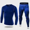 Heren Tactical Fleece Thermal Ondergoed Zweet Sneldrogend Thermo Ondergoed Heren Ademend Elasticiteit Lange Johns Tops Pants Set