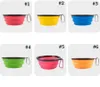 Складная Pet Feeding Bowl Путешествие собака кошка складной Pop Up Компактная Силиконового Dish фидеров контейнера еда контейнер еды 100шт OOA6206