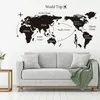 Black World Trip Map Wall Stickers for Kids Room Home Decor Office Art Decals 3D Wallpaper Living Room Bedroom Decoration4511327