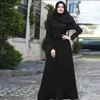 Müslüman Abaya Başörtüsü Elbise Kadınlar Fas Kaftan Dantel-up Sundress İslam Giyim Hindi Maxi Partisi Vestidos Dubai Djellaba Jubah