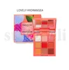 Colorina 9 Färger Eye Shadow Palett Pigmenterad Matt Shimmer Ögonskugga Palett Vattentät Eye Shadow Flower Makeup 4 stilar