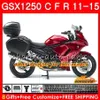 Kropp för Suzuki Bandit GSX1250F GSX1250FA GSX1250 C 11 12 13 14 15 23HC.3 GSXF1250 GSX1250C Metal Blue Hot 2011 2012 2013 2014 2015 Fairing