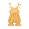 Yeni Bebek Bebek Kız Giysileri Suspenderr Tulumlar Çocuklar Kısa Tulum Toddlers Tırmanış Giyim Onesies Çocuk Tasarımcı Giyim Kız BY0934